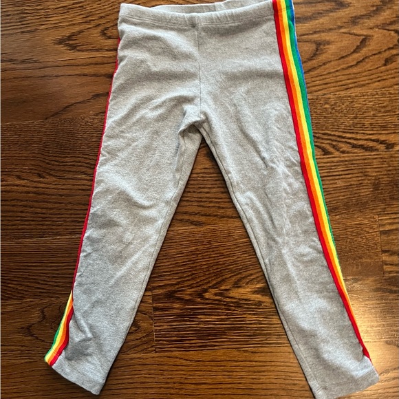 Flowers by Zoe, girls grey rainbow stripe leggings, girls sz 6 - Picture 2 of 3